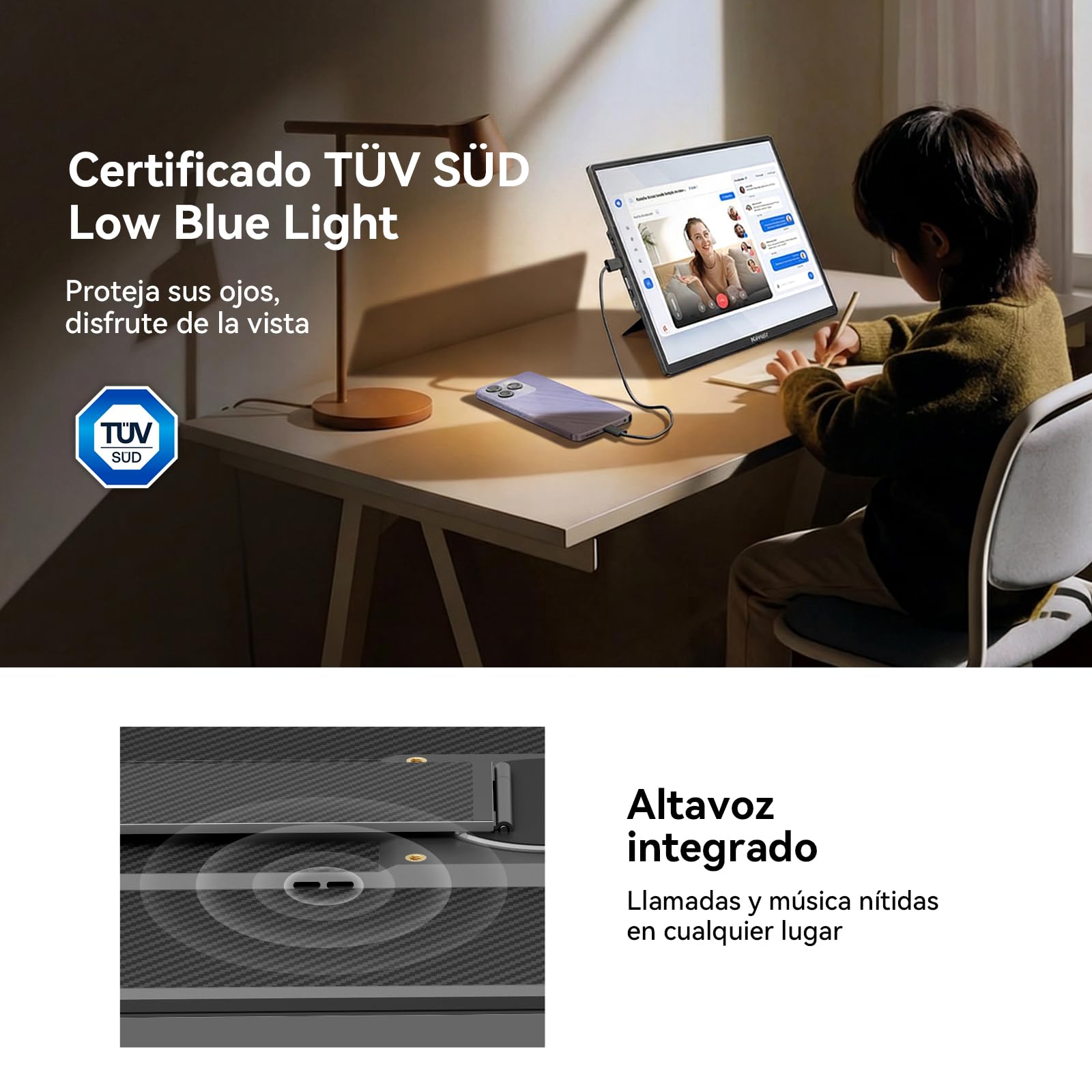 Blackview Monitor Portátil Ultra Delgado FHD 1200P, Soporte Magnético Rotativo 360°, Pantalla Extendida Laptop para Viaje & Oficina, Plug & Play - Compatible con Windows/Mac/PC/PS5