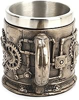 Vista 7 de Veronese Design Vaso de chupito Steampunk Gear de 2 oz con inserto de acero inoxidable extraíble