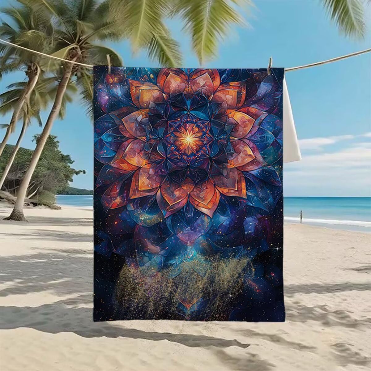 Telo Mare XXL 100x200cm/35x70cm, 2 Set Telo Mare Microfibra Sogno Asciugamano Palestra Uomo, Antisabbia, Leggero, Asciugatura Rapida, Teli da Spiaggia Grandi Accessori per Camping Natation Yoga J-58
