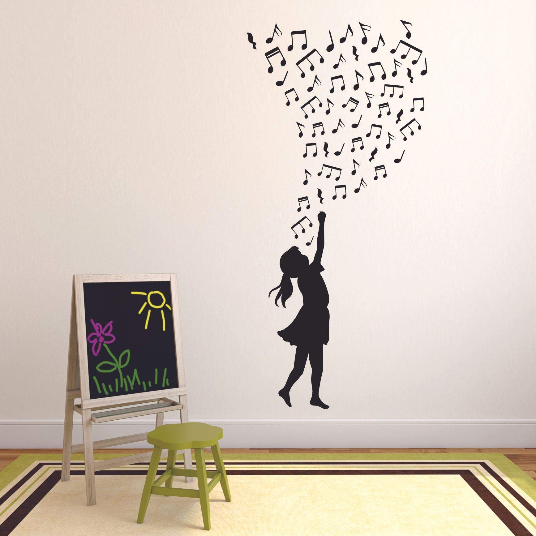 Amazon.com: Music Notes Musical Sing Sounds Singer Girl Silhouette
