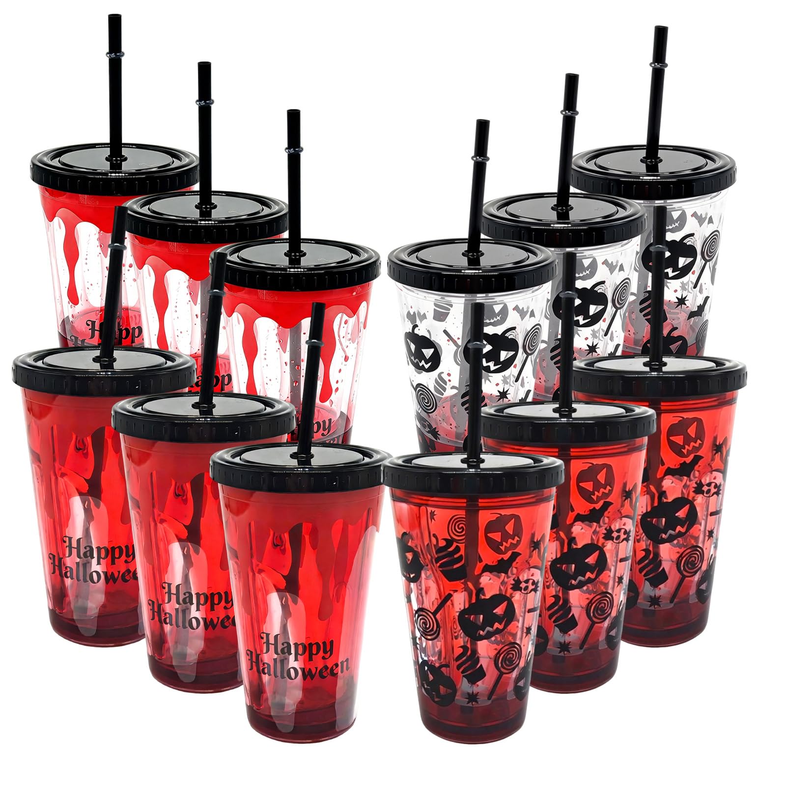 Upriver Halloween Party Decorations Cups Double Mezzanine Cups with Blood Flow Effect