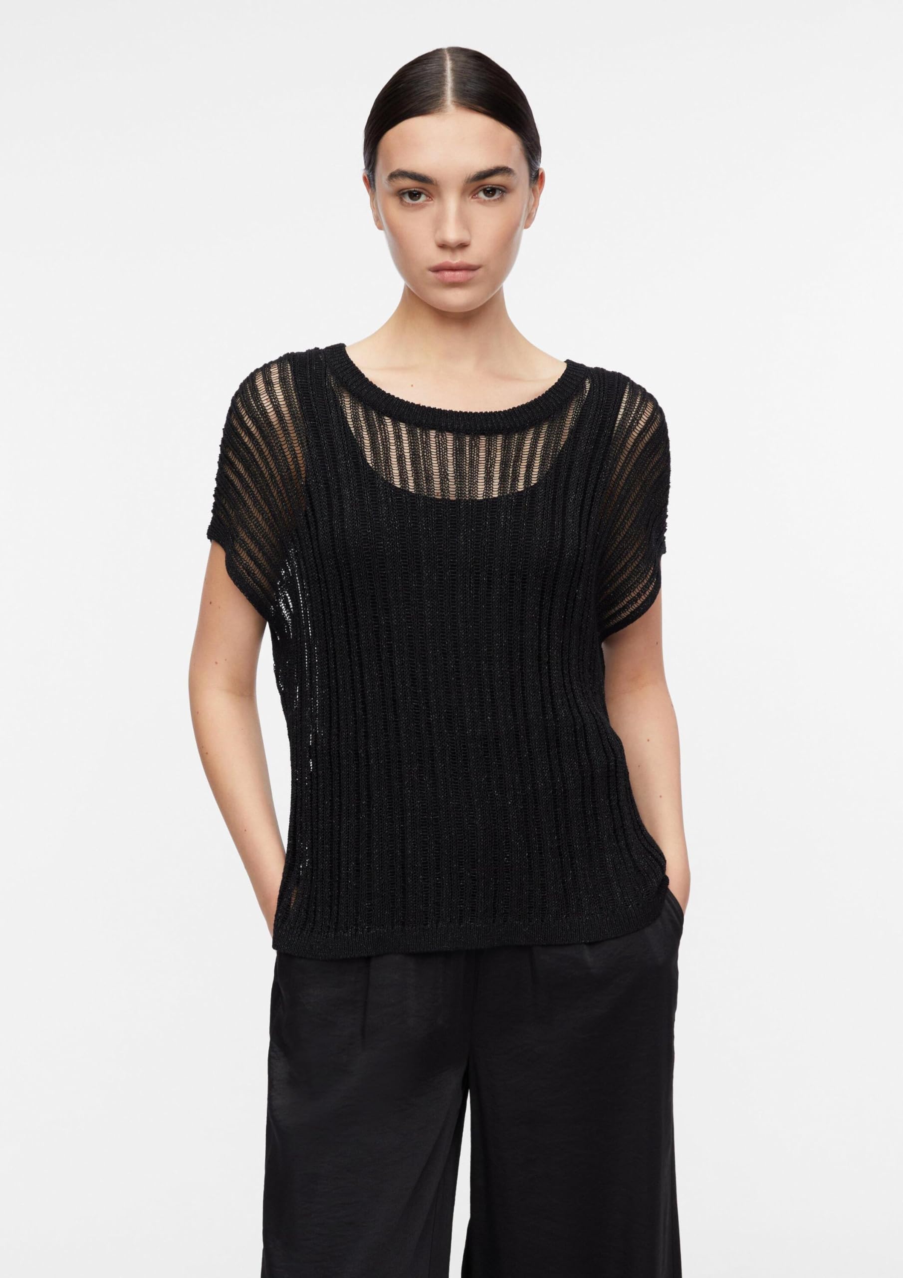 Comma Lockerer Poncho aus Viskosemix
