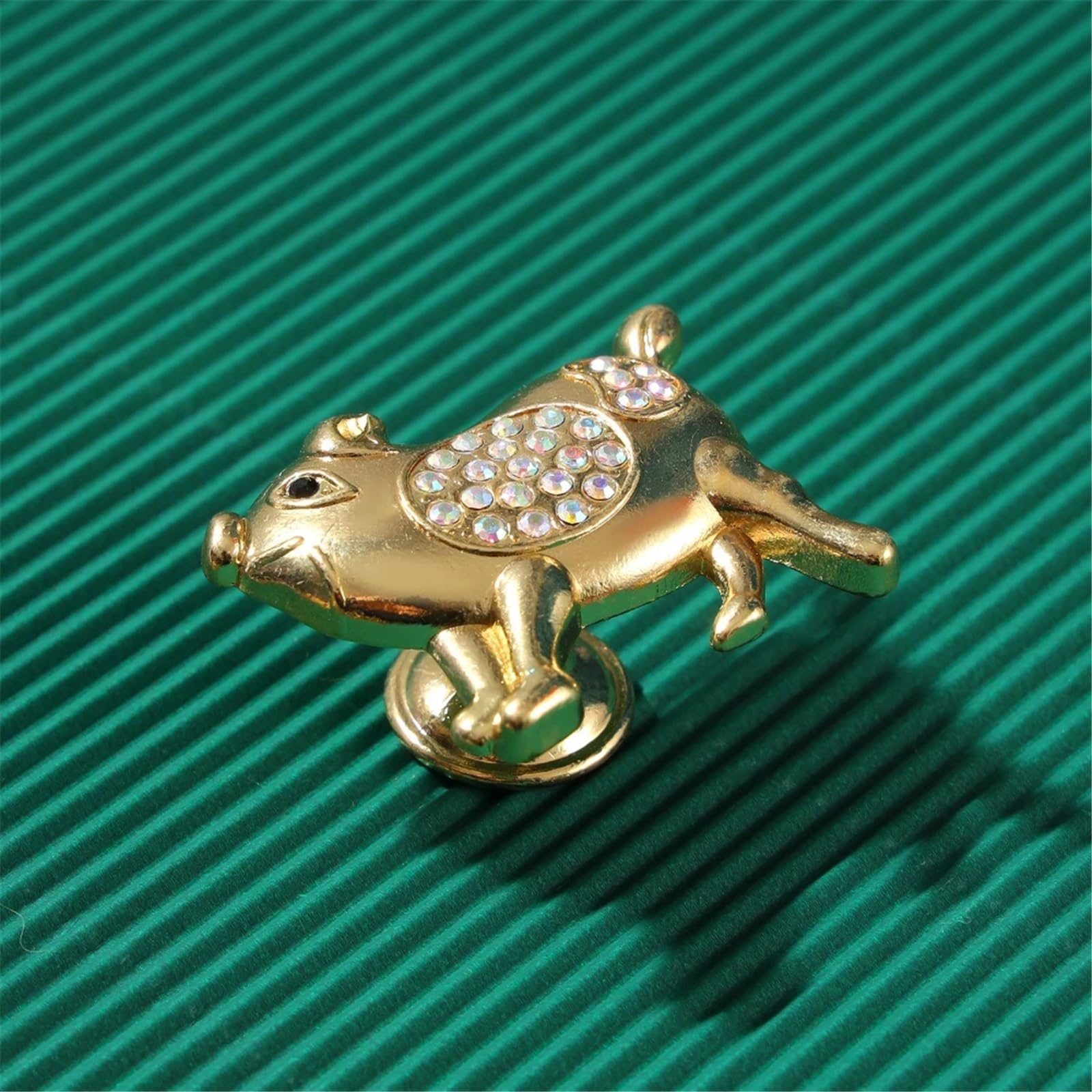 KDHCVKZ 1pcs Animal Shape Zinc Alloy Handles Furniture Kitchen Handle Drawer knobs Door Knob for Cabinet and Cupboard Dresser Drawer Knobs(Pig)