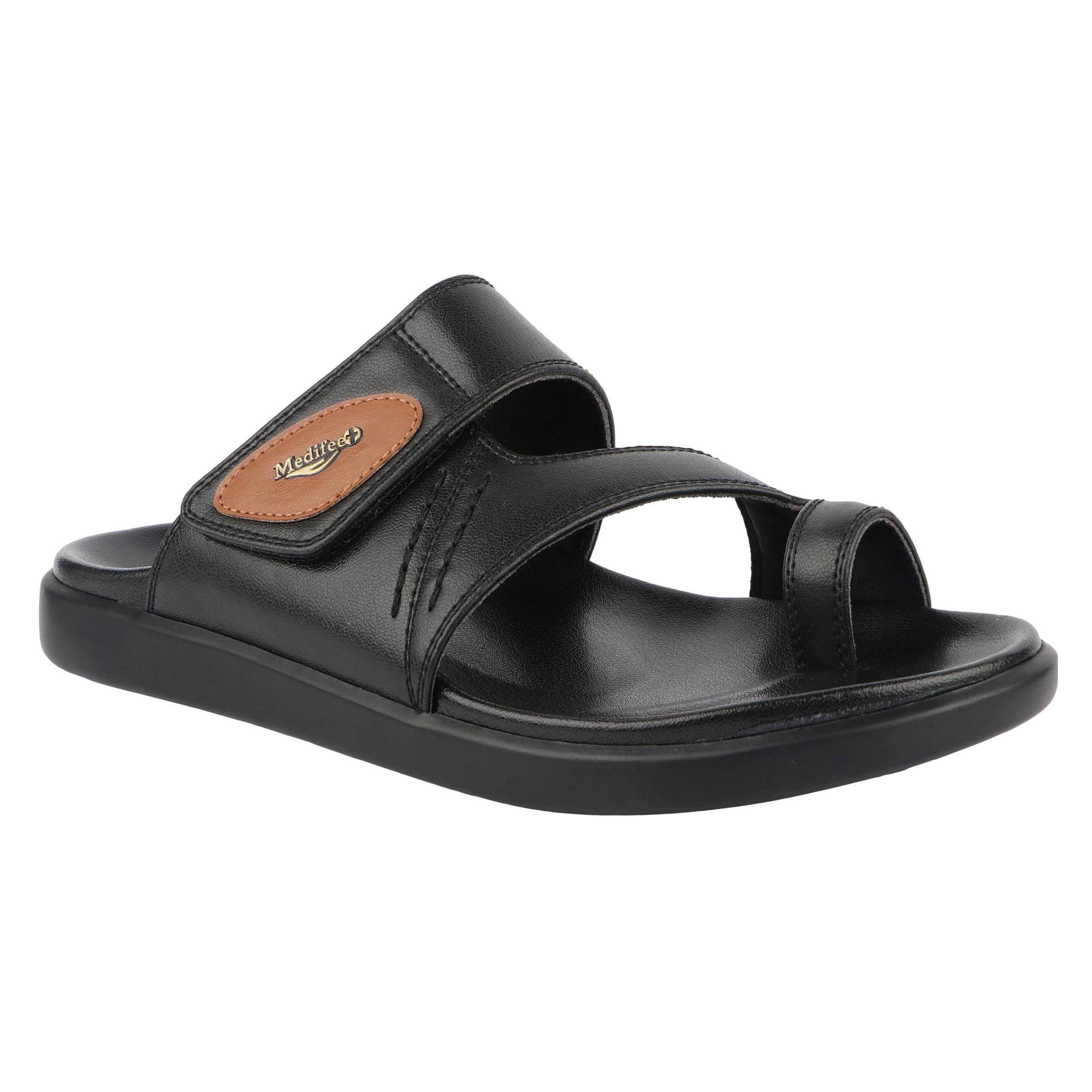 medifeet Brown Strap Sandals II Outdoor Sandals II Cap Toe Sandals II Cushion Slip-On Sandals For Men's-picture-19