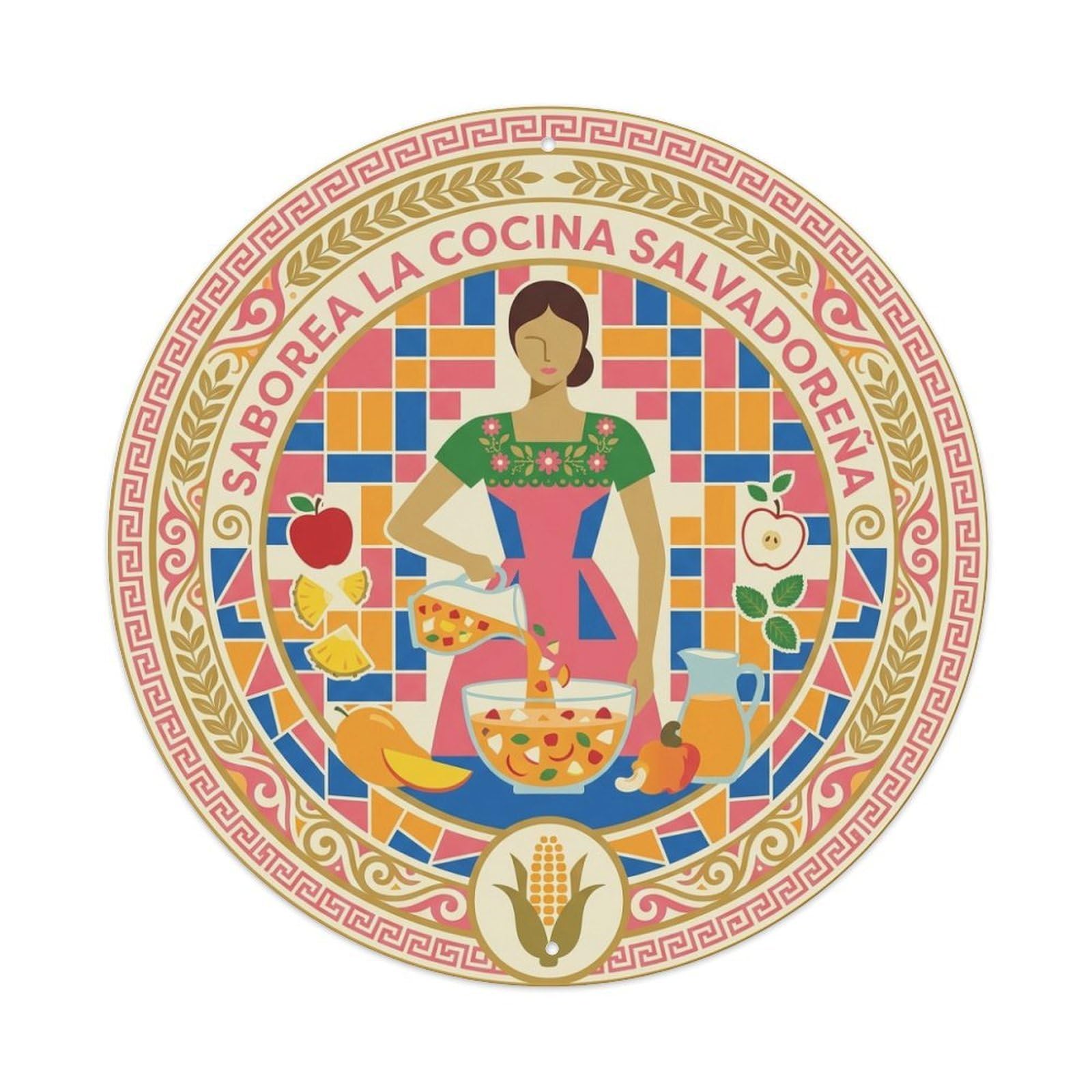 El Salvador Culinary Pride Savor Ensalada Metal Tin Sign