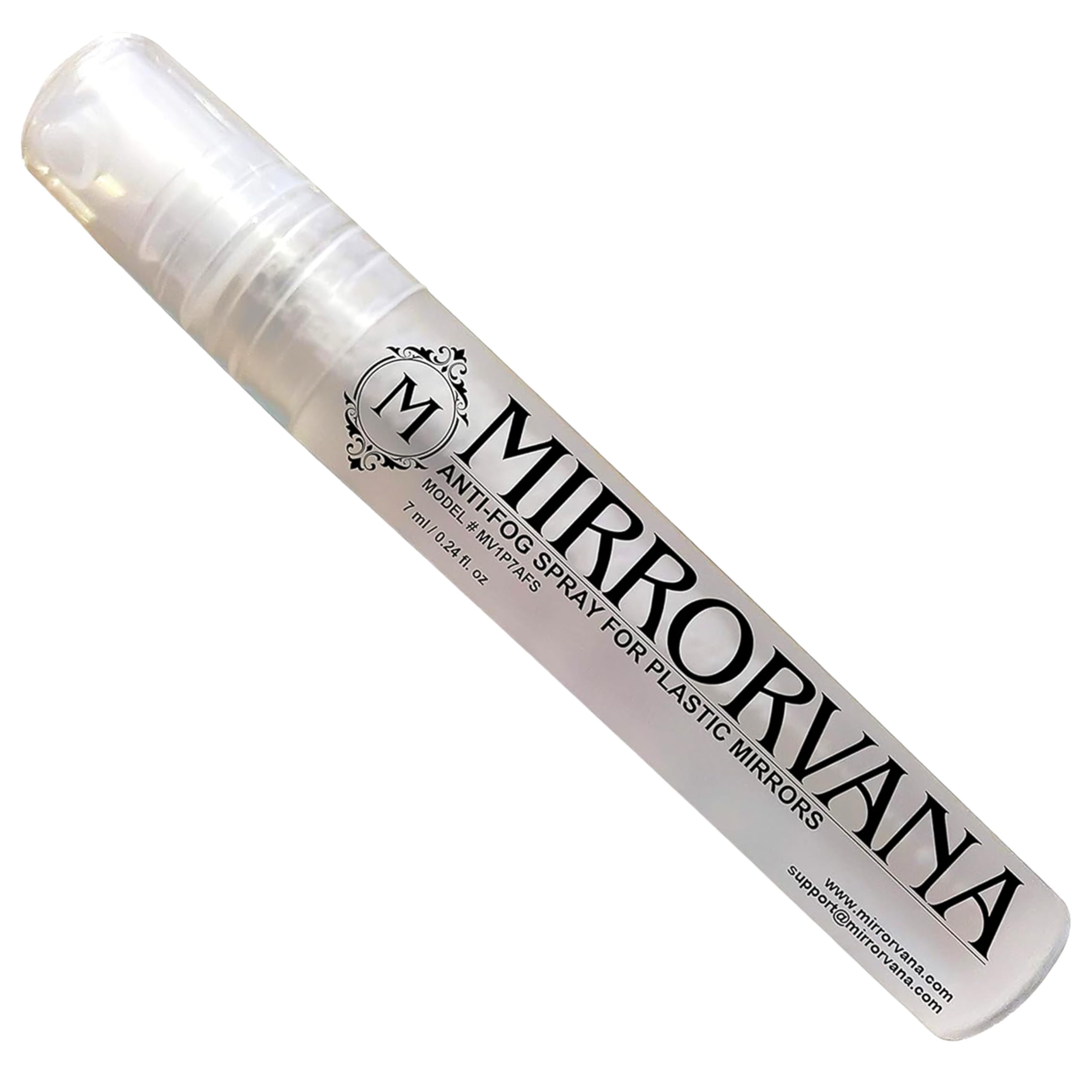 Mirrorvana Antibeschlagspray für Bad- und Duschspiegel - nebelfreie Reflexion für alle Spiegelarten, einfache Anwendung, 7 ml