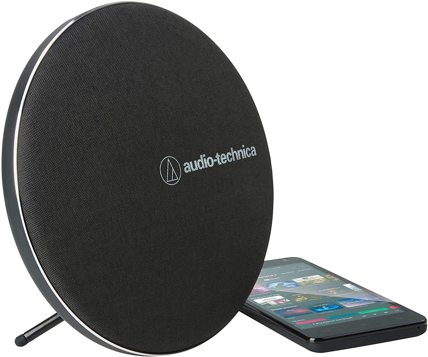 Audiotechnica Wireless Bluetooth Portable Speaker with Dual 44mm Drivers, Passive Radiator, AUX Mode & SD Card Mode - AT-SP60BT (Black)