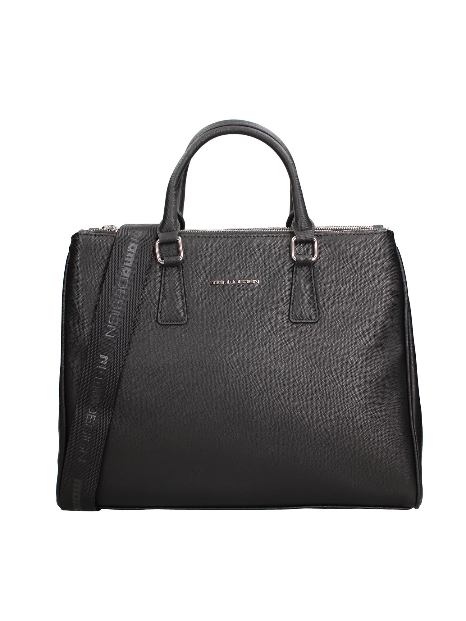 MOMO Design Borsa da Lavoro Uomo Nero Poliuretano Trieste 30x38x9 cm