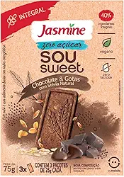 Jasmine Sou Sweet Chocolate com Gotas Integral Zero Açúcar 75g