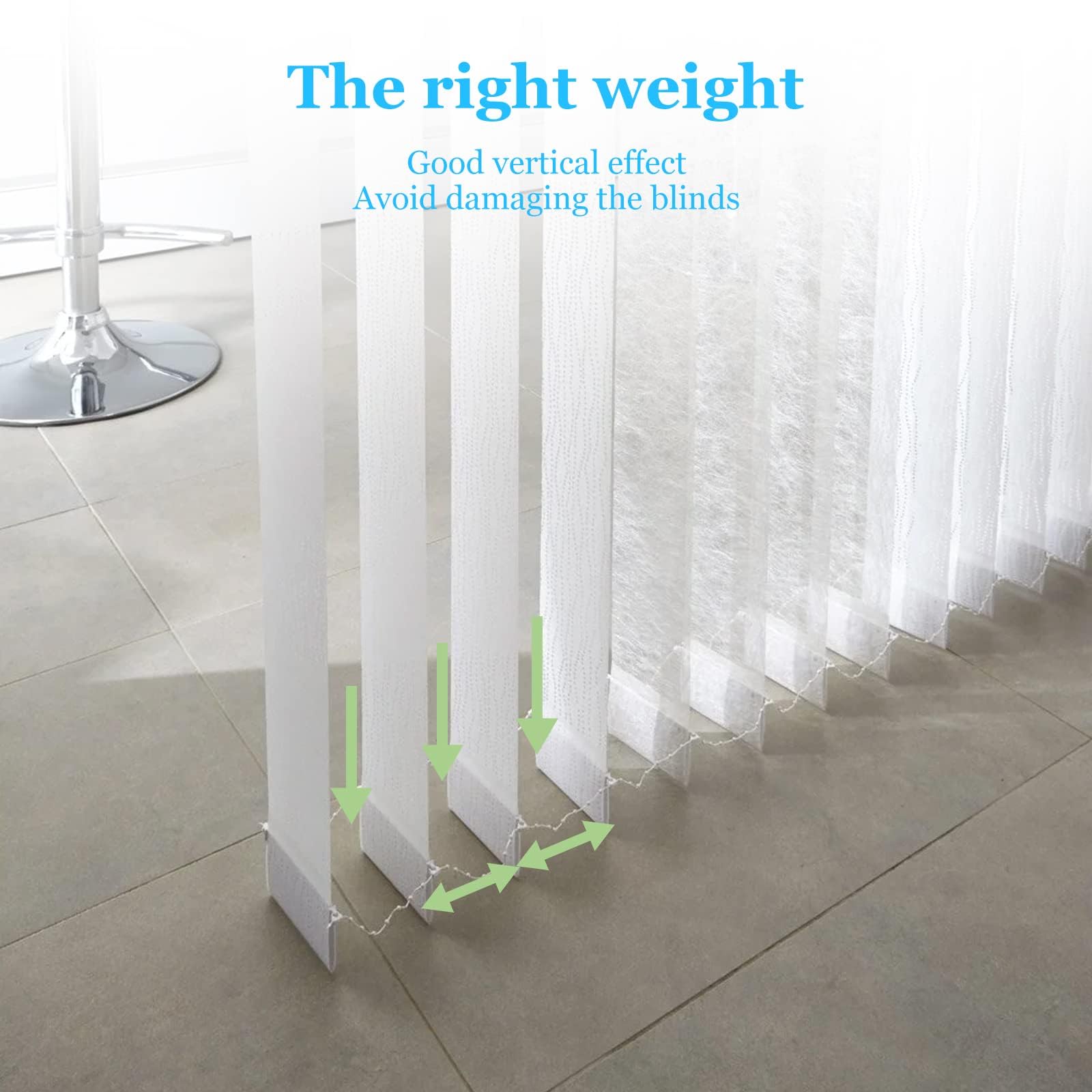 10 Pezzi Verticali a Lamelle Accessori Pesi di Tende Verticali 127mm - Ricambi Universali per Lamelle, Accessori di Riparazione per Tende a Lamelle e Persiane, Bianco, per Casa e Ufficio
