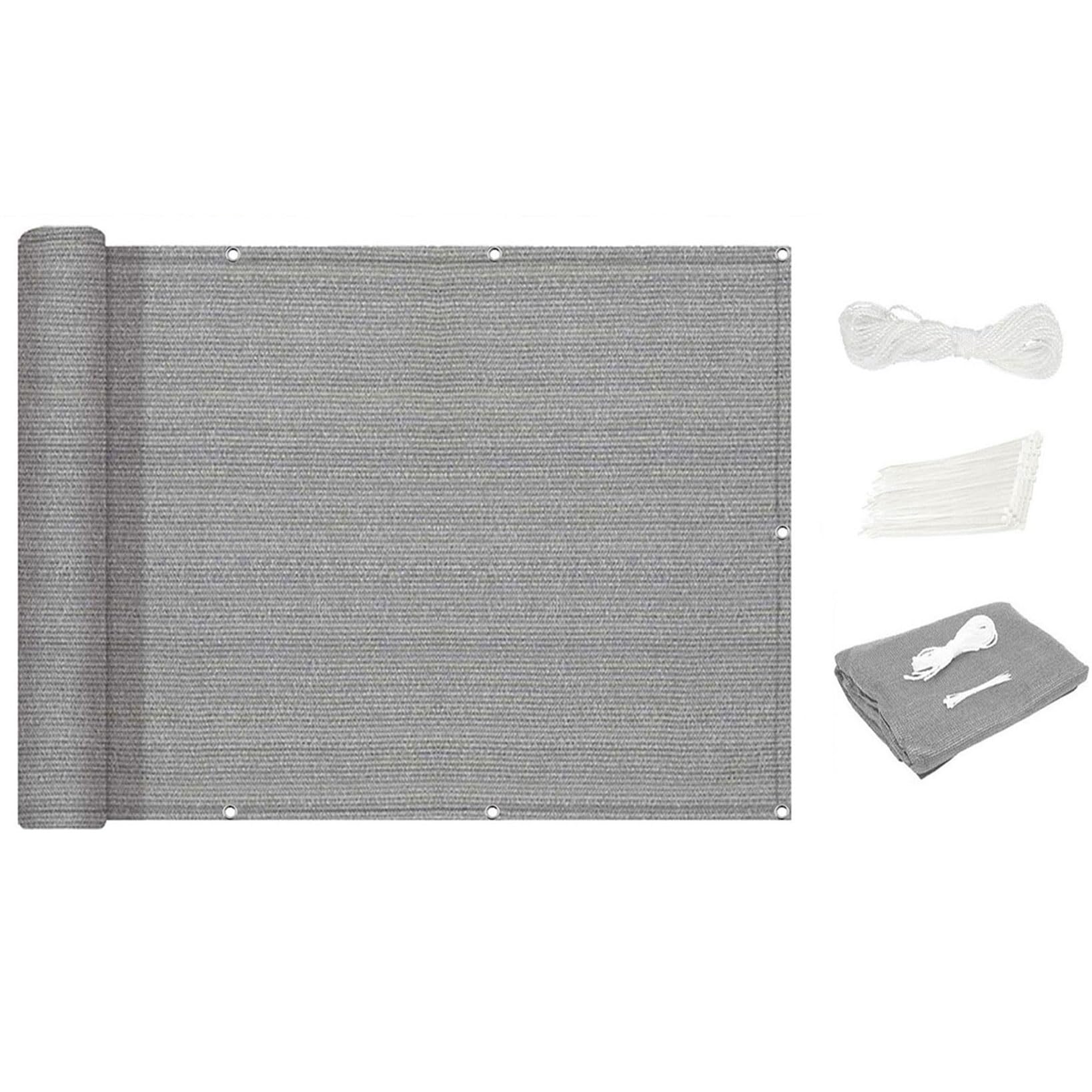 Filet d'ombrage jardin contre la chaleur : tissu résistant gris clair