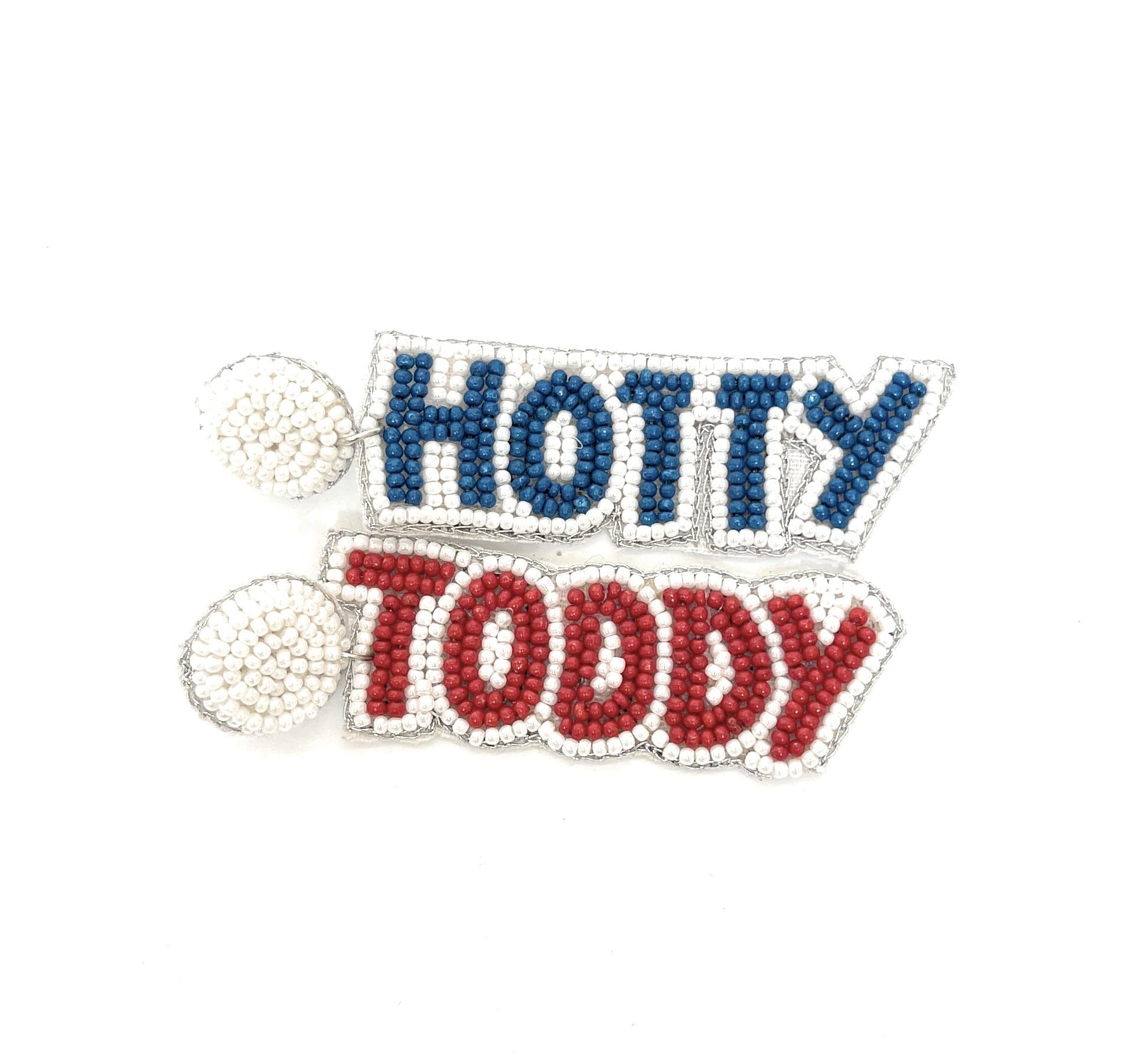 Game Day Earrings, Football Earrings, Beaded Earrings, Handmade Earrings, (Hotty Toddy)