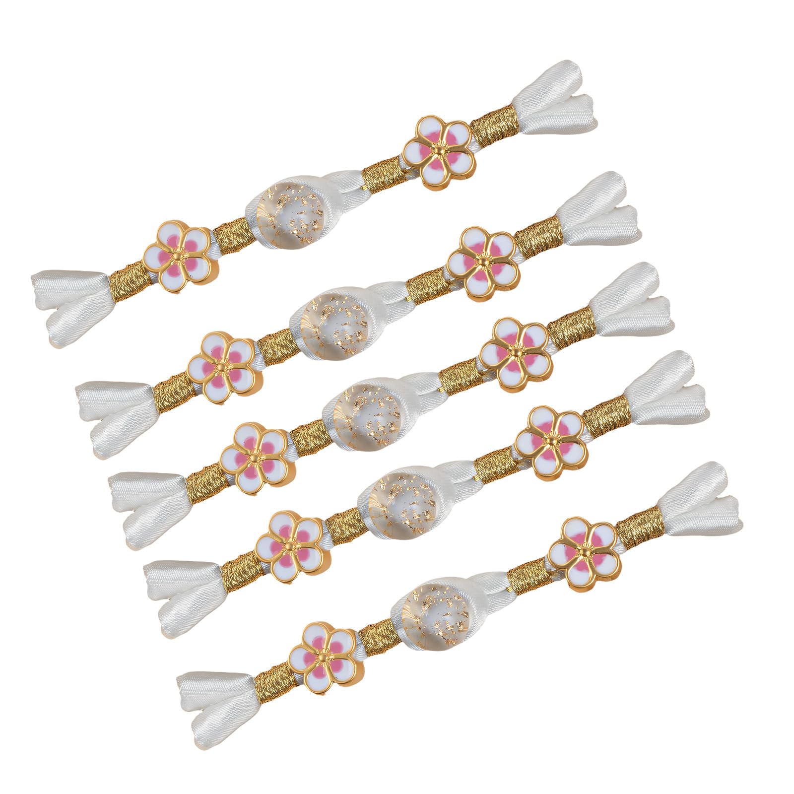 Alloneslife Apricot 5Pcs Traditional Chinese Knot Button Closure Decorative Sewing Button Fasteners For Wedding Dress Costume Decoration Old Dressmaking Components