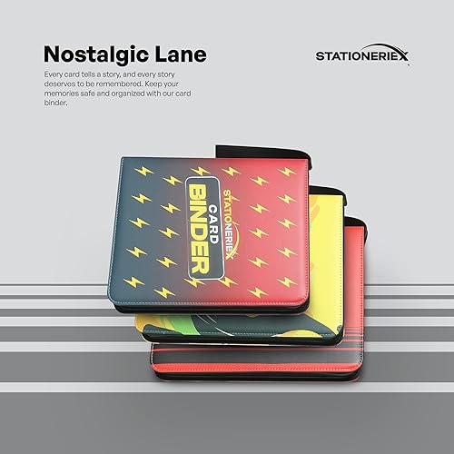 Miniatura 6 de Carpeta de 9 bolsillos para tarjetas coleccionables con mangas, capacidad para 720 tarjetas, álbum de tarjetas Stationeriex con cierre de