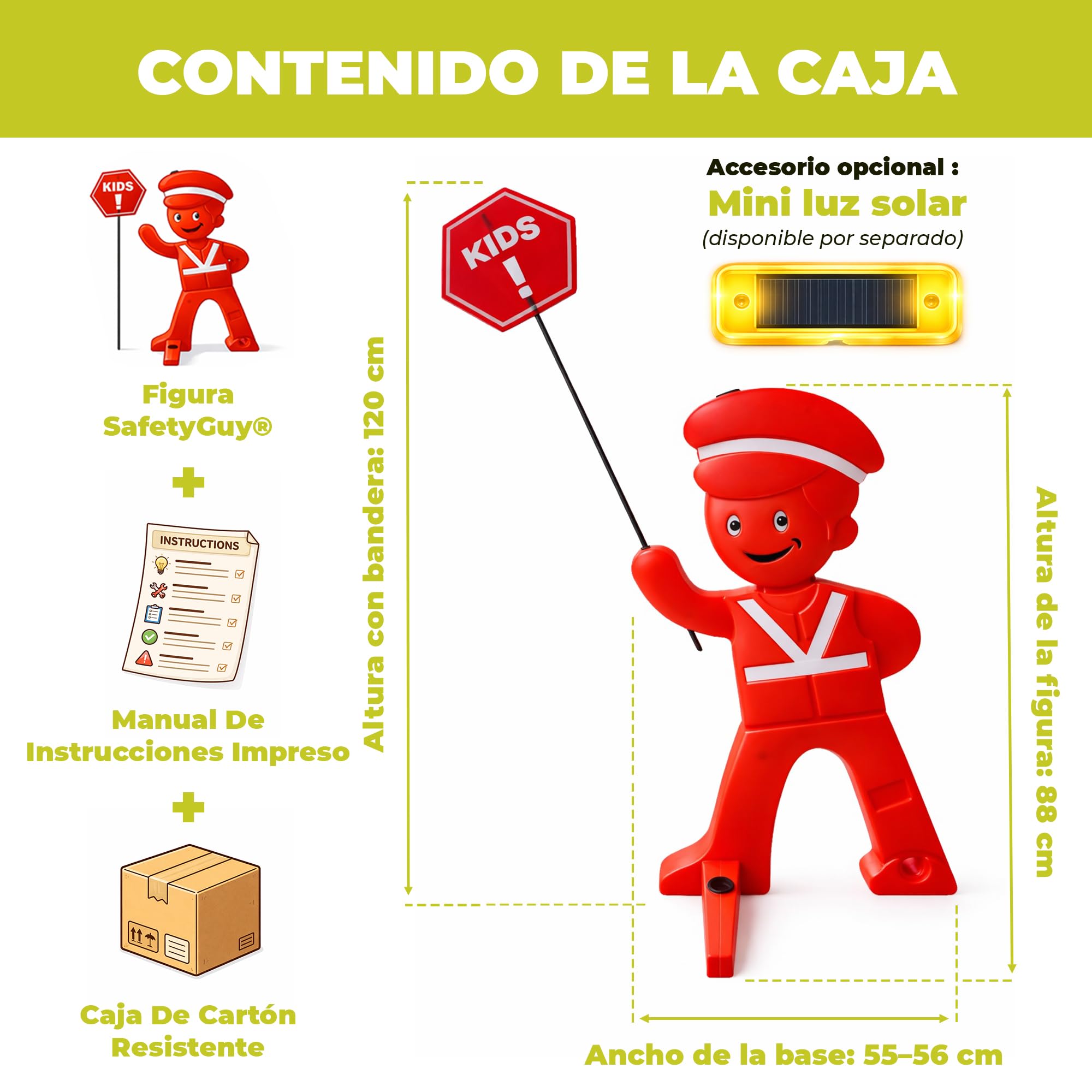 Señal Niños Jugando – Señal Vial Infantil Reflectante para Calle | Base rellenable agua o arena • Alta visibilidad para zonas residenciales