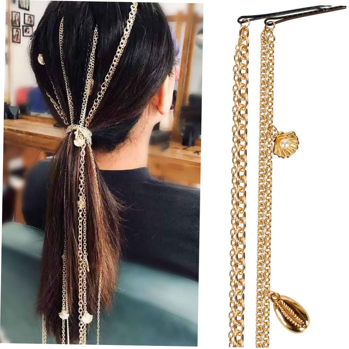 MAGICLULU 20piezas Horquillas Borlas y Cadena Cabello Accesorios De Fiesta Para Mujeres y Para Bodas y Temáticas