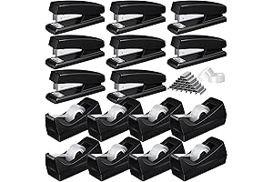 16Pcs Desk Stapler Tape Dispensers Sets with Standard Staples