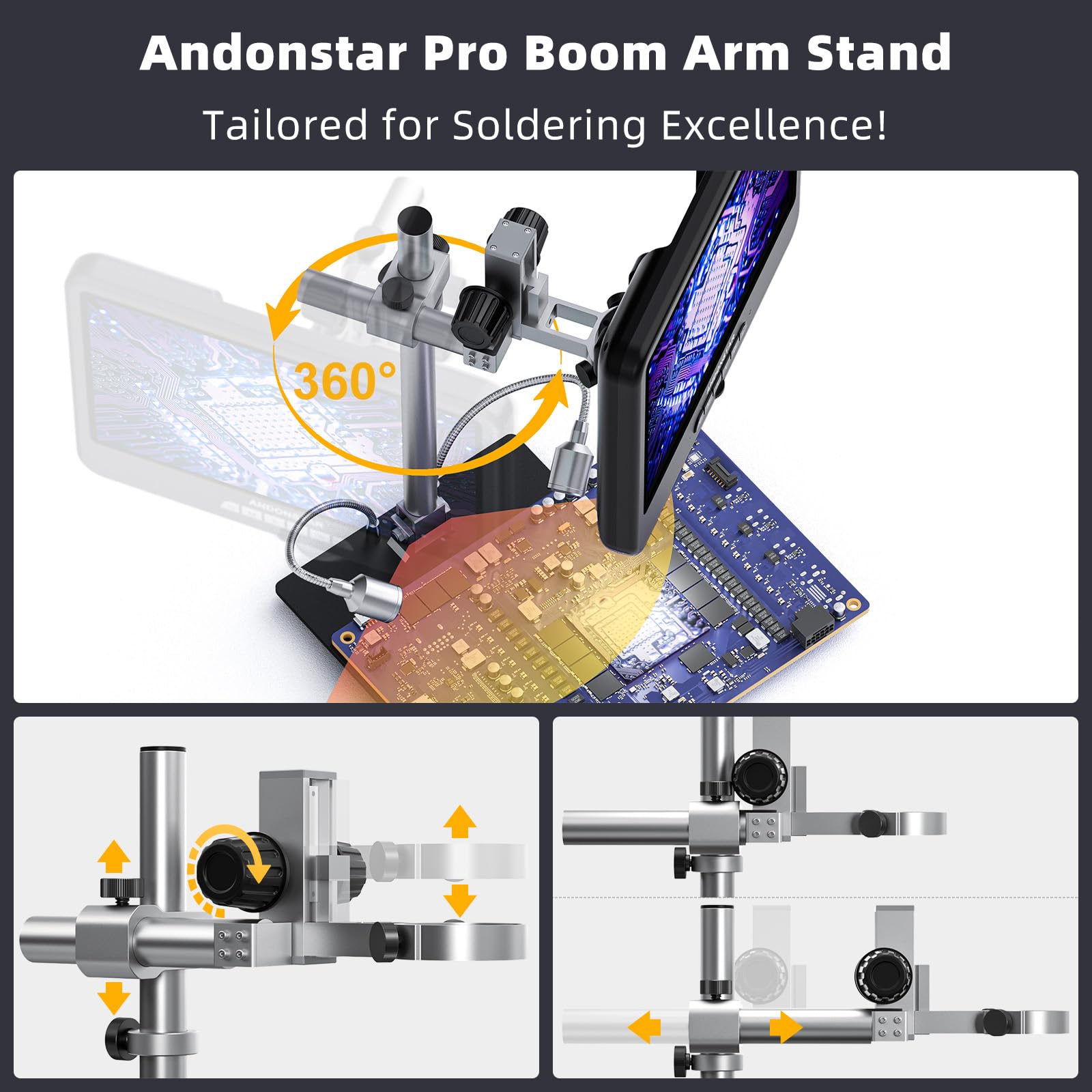 Andonstar Microscopio digital HDMI AD208S Pro 4K 30FPS
