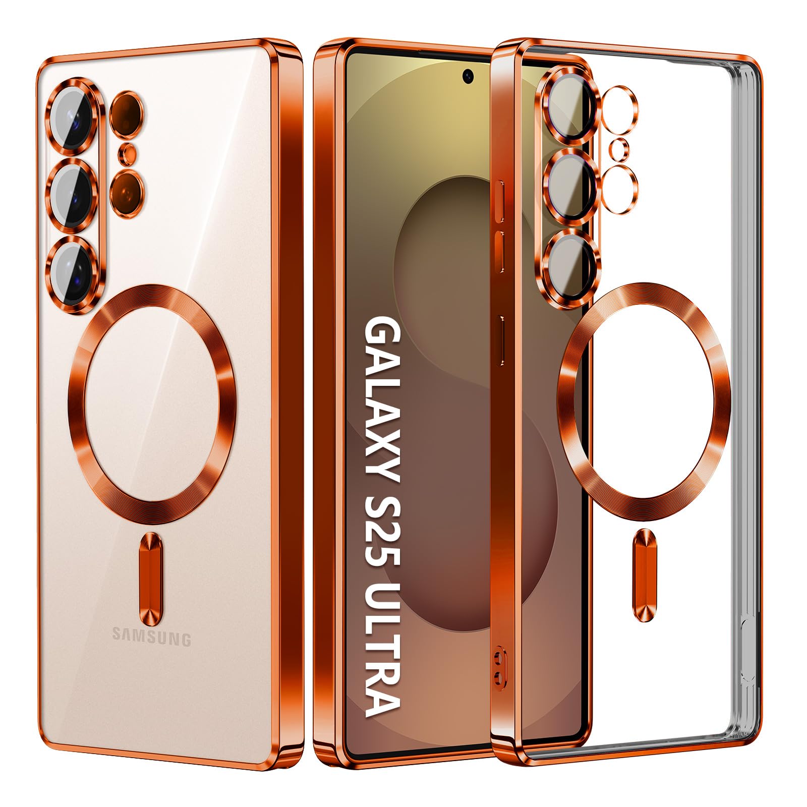 Coque S25 Ultra orange fine protectrice compatible MagSafe de 6,9" - 8