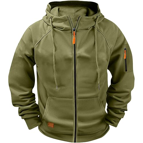 Ruziyoog Men's Tactical Jacket Softshell Fleece Lined Hooded Military Outdoor Coat Windproof Hiking Zip Up Outerwear