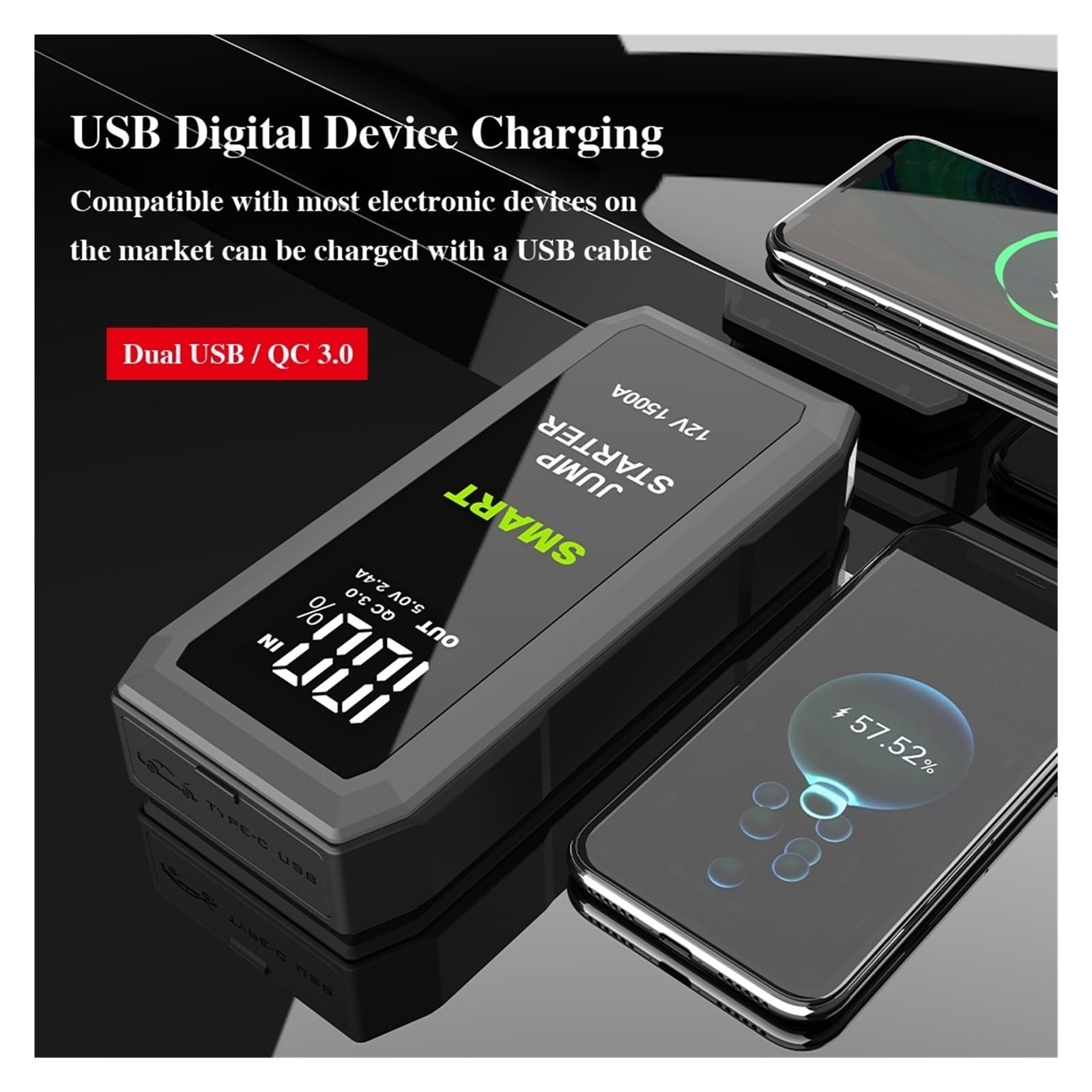 16000mAh 12V Urządzenie Do Uruchamiania Awaryjnego Samochodu Power Bank 600A Ładowarka Samochodowa Auto Awaryjne Urządzenie Rozruchowe Urządzenie Do Uruchamiania Awaryjnego Szybkie I Wydajne łAdowanie