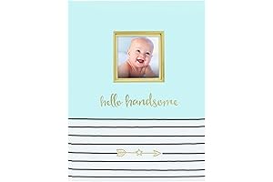 Pearhead Hello Handsome, First 5 Years Baby Memory Book, Blue