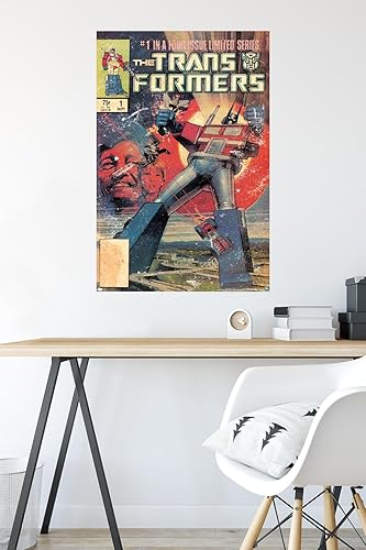 Miniatura 4 de Hasbro Transformers - Póster de pared de 1984 Comic Cover #1, 34 pulgadas de largo x 22.4 pulgadas de ancho, versión premium sin marco