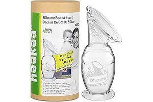 haakaa Manual Breast Pump for Breastfeeding, Silicone, Clear 4oz/100ml