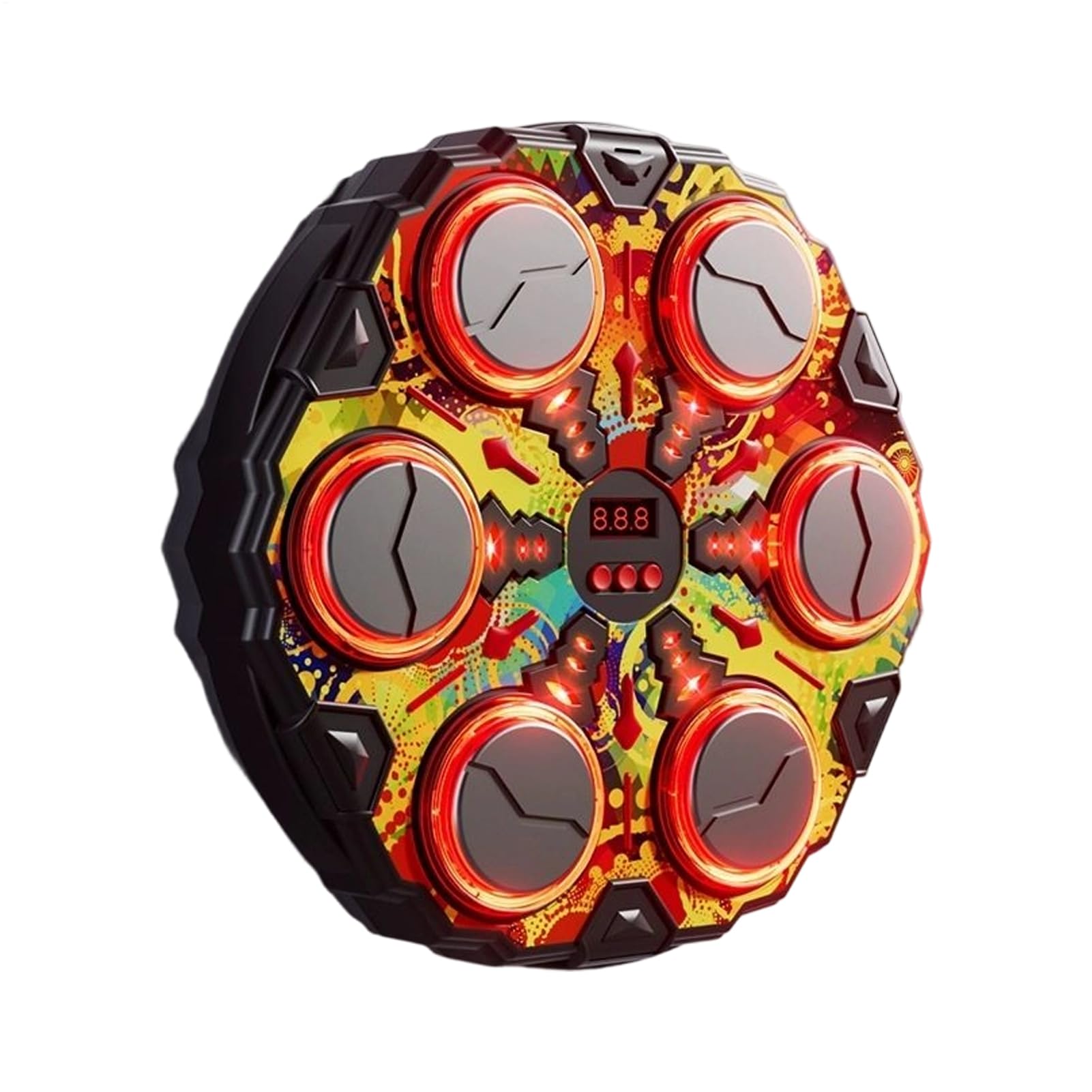 Maszyna do boksu muzycznego, sprzęt treningowy do ćwiczeń, 198 lbs Capacity Boxing Music Trainer z wyświetlaczem LED, urządzenie do ćwiczeń na ścianie z regulowaną prędkością, do biura domowego do