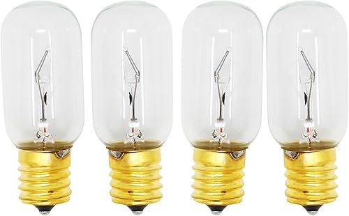 Paquete de 4 bombillas de repuesto para microondas Sears 72185032010, compatibleSears 6912W1Z004B