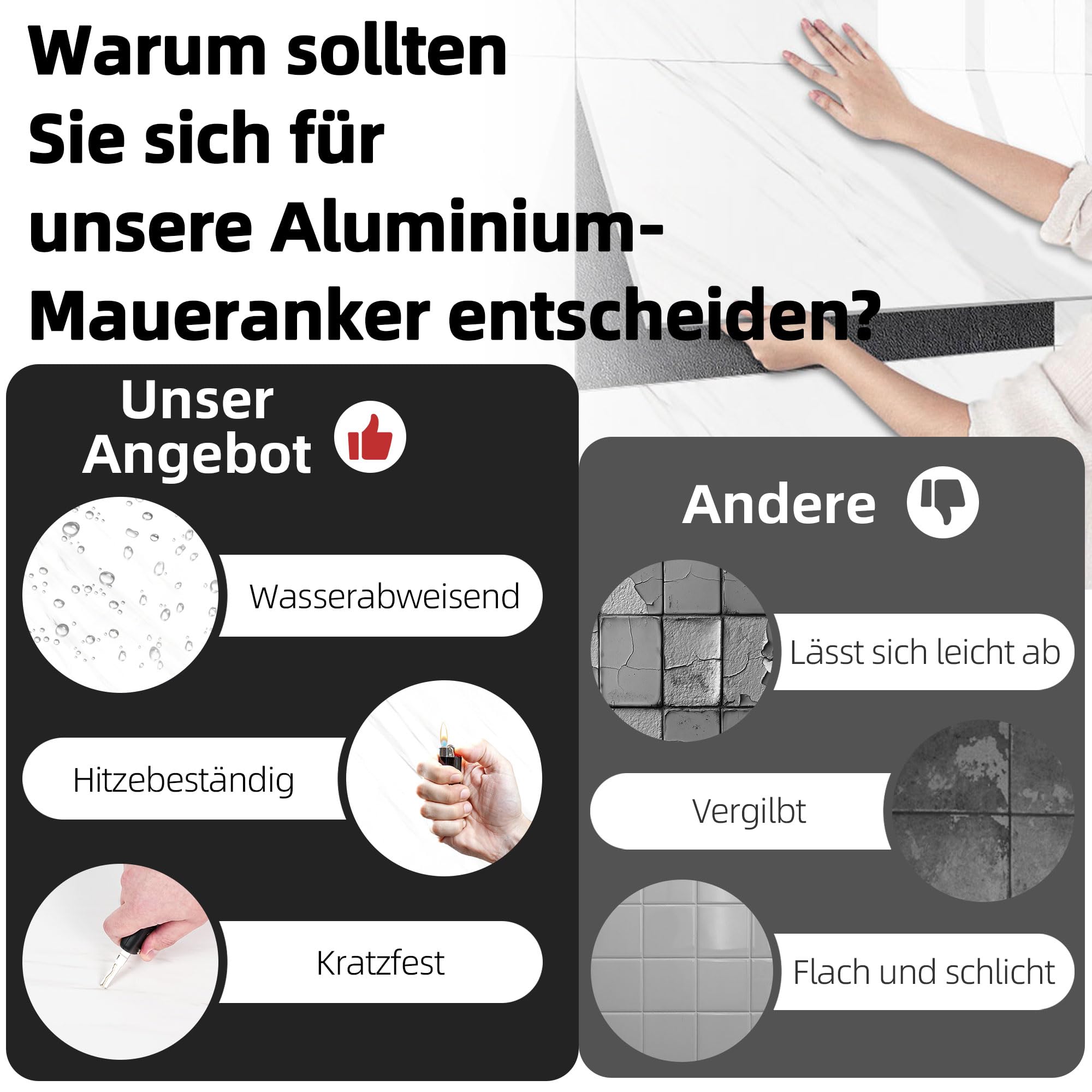 WADILE Selbstklebende Marmor Wandpaneele 60x30 cm, 20er Pack – Wasserdichte PVC Wandfliesen für Küche & Bad, Marmoroptik Küchenrückwand, Fließendes Wolkenweiß