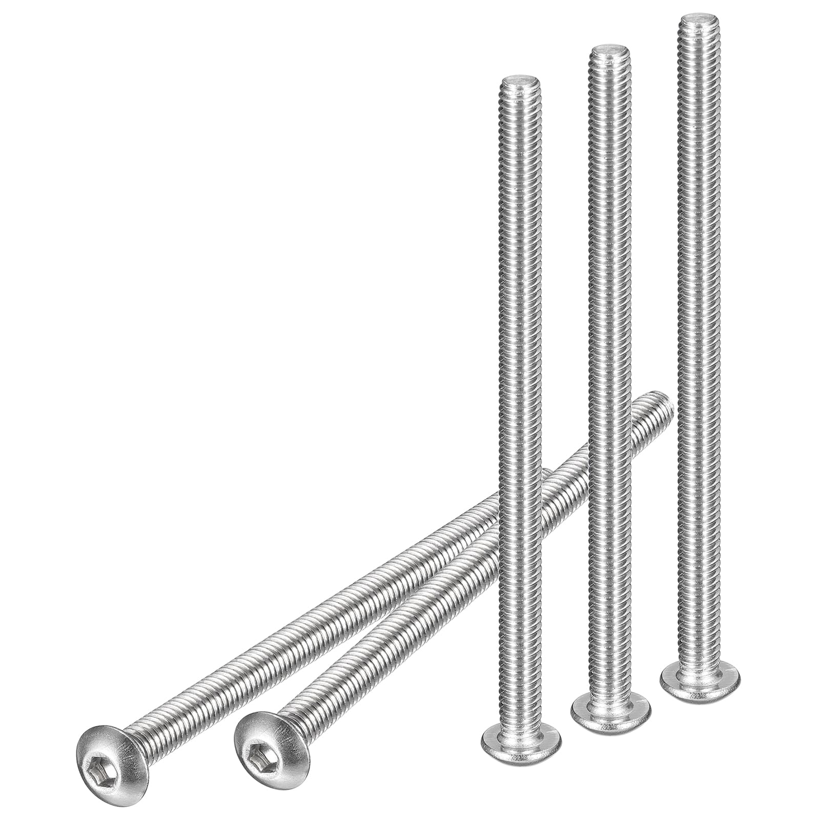 DTGN M4-0.7x65mm Button Head Socket Cap Screws - 20Pack - Good for Machine - 304 Stainless Steel 18/8 - Hex Drive Full Thread Fasteners