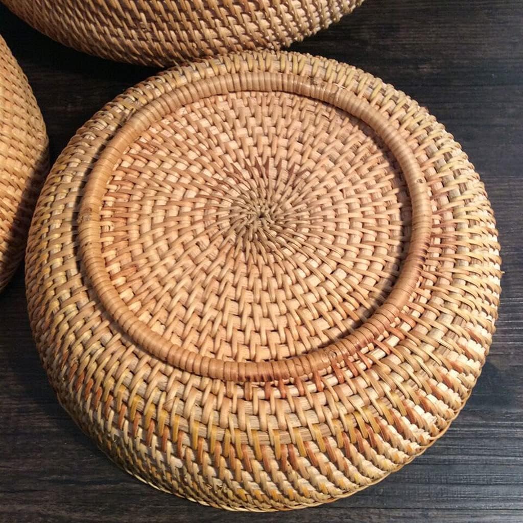 [Xinsheinelry] 3パックナチュラルウィッカーフルーツパンバスケットウィローバスケットハンドウーブンフードポテトトマトス