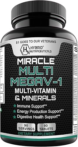 MEGAV-1 Multivitaminas, superalimentos y minerales, multivitamínico diario con probióticos, enzima digestiva, complejo de hongos para la salud del