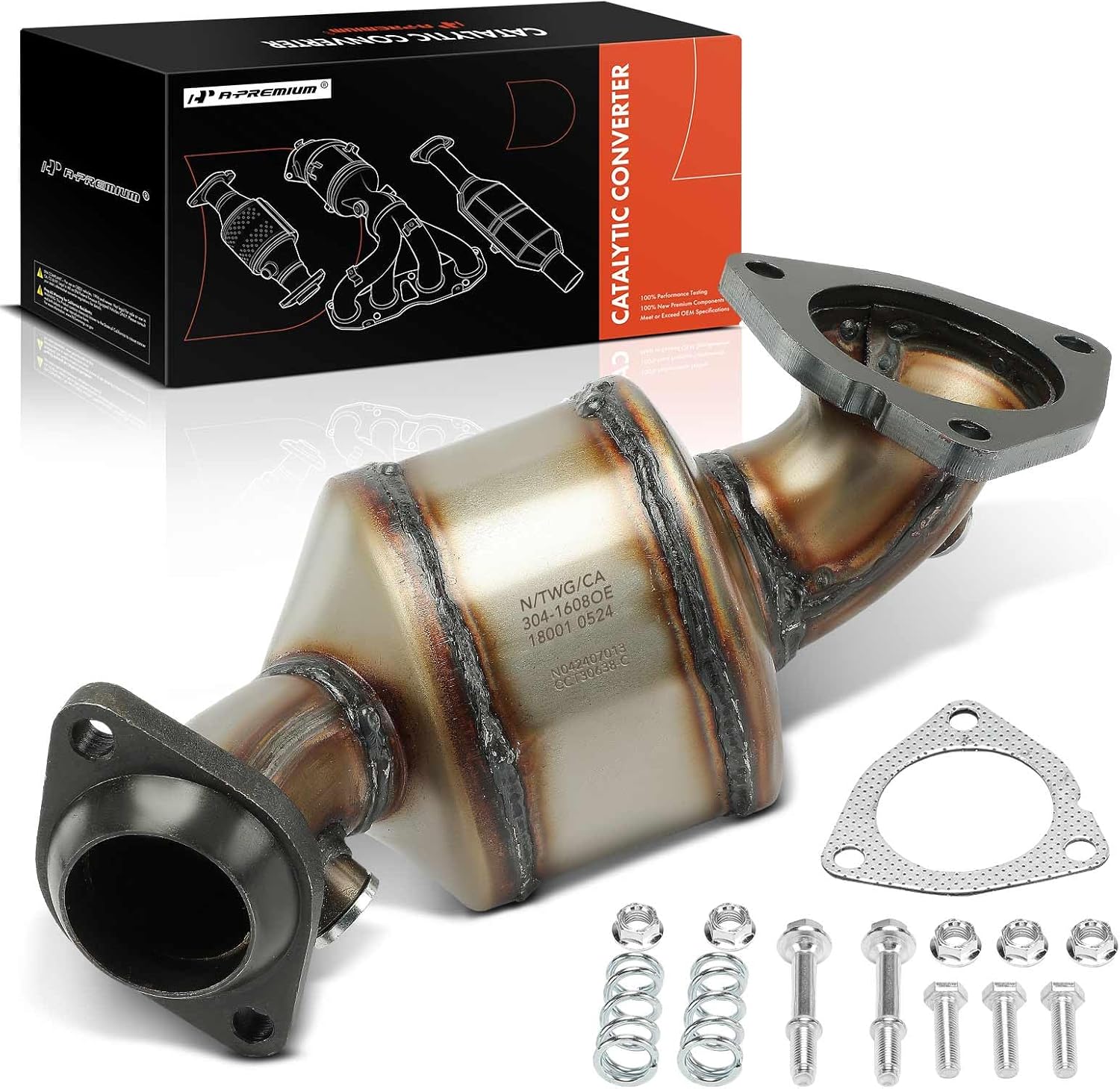 A-Premium Front Left Catalytic Converter with Gasket Kit Direct-Fit Compatible with Ford Explorer 2013-2019, Taurus, Flex, Police Interceptor Sedan Utility & Lincoln MKS, MKT, 3.5L, E.P.A. Compliant