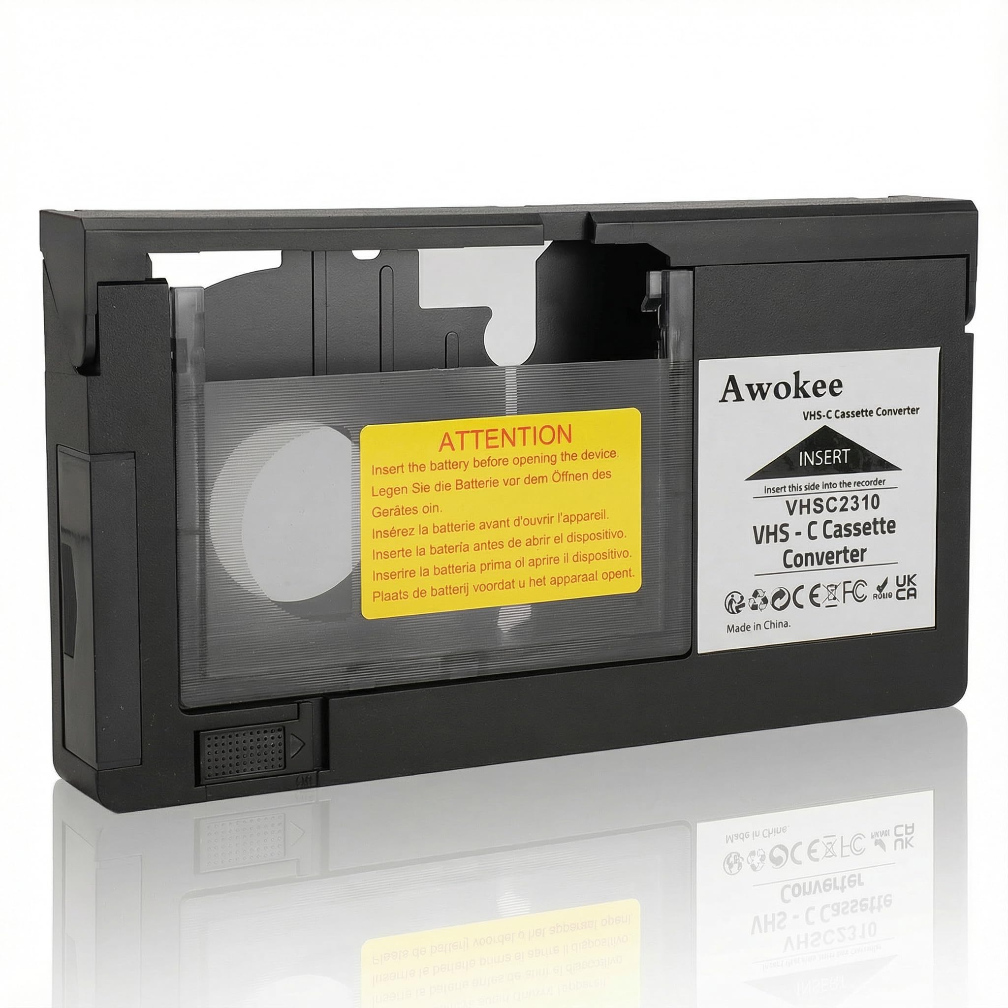 Sxhlseller Adaptador de Casete de Cinta VHS-C para Videocámaras S-VHS-C S-VHS, Ideal para Reproductor de Videojuistro, Cintas VHS, Reproductor de Cassette de Video y VHS a Conversión