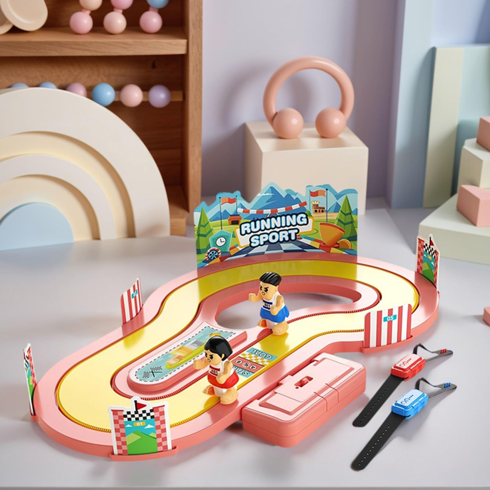 Giocattolo da pista da corsa con sensore di movimento, attività con | Gioco da tavolo controllato dal movimento per compleanno e gioco genitori-figli adulti