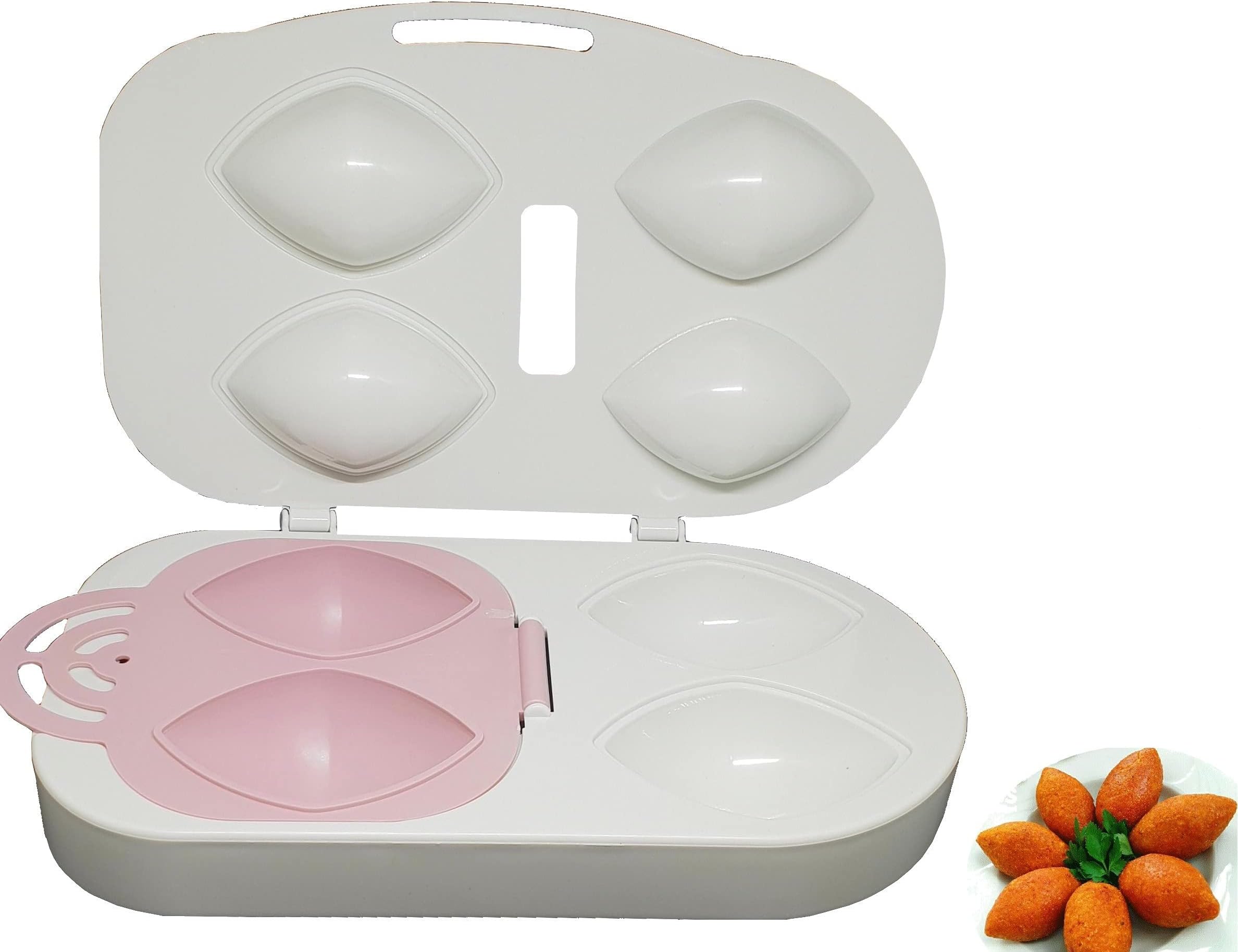 DLK - Pratic Kibbeh mold, Stuffed Meatballs Apparatus, Stuffed meatball Maker Mold - Pressing Mold for Turkish icli kofte, Multicolor