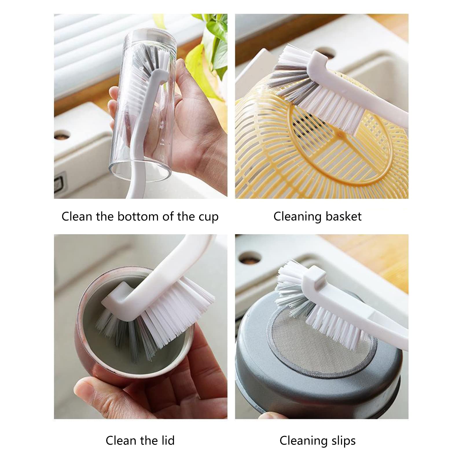 Upgraded Brush with Long Handle Sink Brush Multifunctional Brush PP- Made Small Lightweight Brush