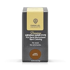 Parallel Products Spot Color Henna Kit - Henna Hair Dye - 3 grams - Tint for Professional Spot Coloring - With Mixing Dish - Covers Grey Hair - Root Touch Up (Light Brown)