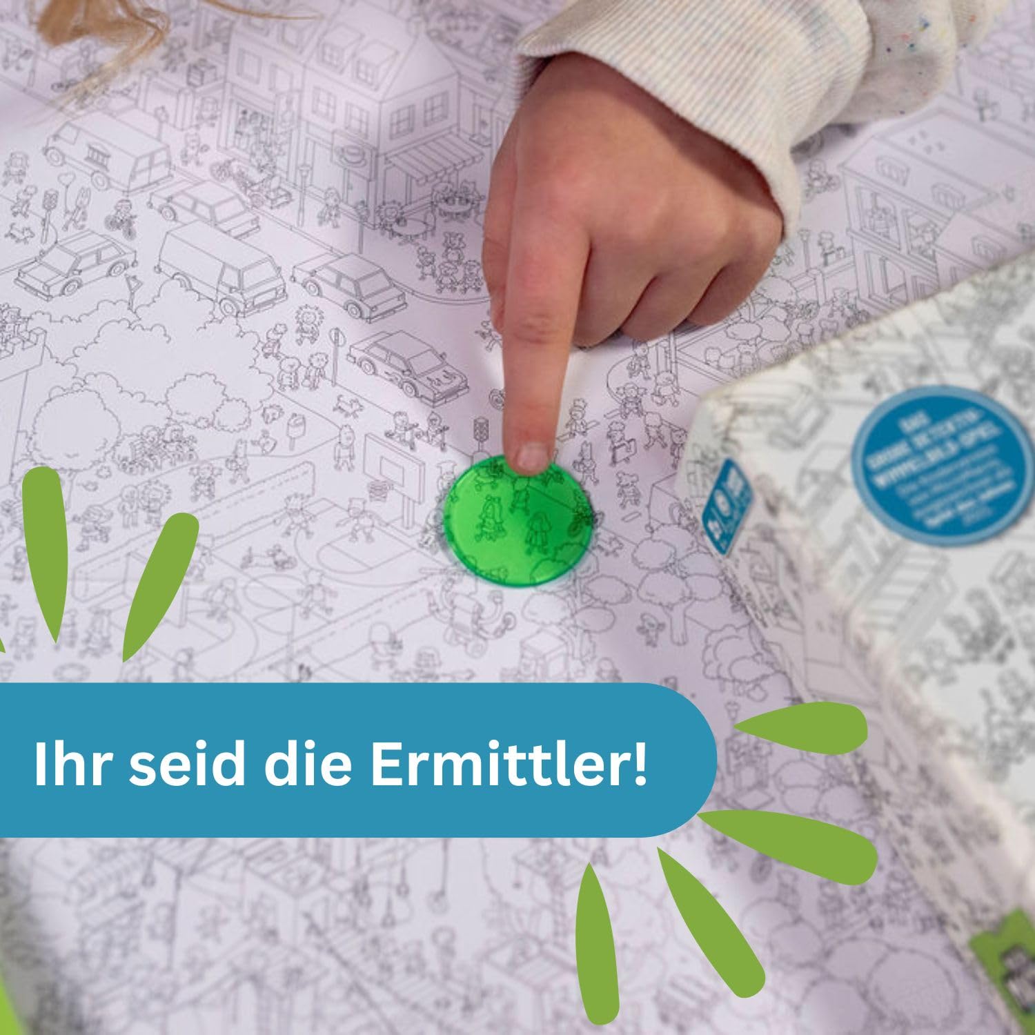 Edition Spielwiese, MicroMacro Kids: Der verrückte Stadtpark, Familienspiel für Junge Detektive, Spannendes Wimmelbildspiel, Fördert Teamarbeit und Kreativität, Für 1–4 Spieler ab 6 Jahren
