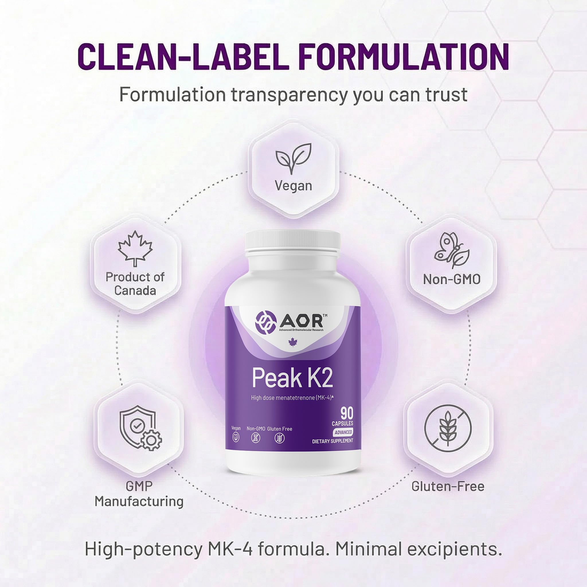 AOR Peak K2 Vitamin K2 MK-4, 15 mg per Capsule, 90 Vegan Capsules — Amazon image 5