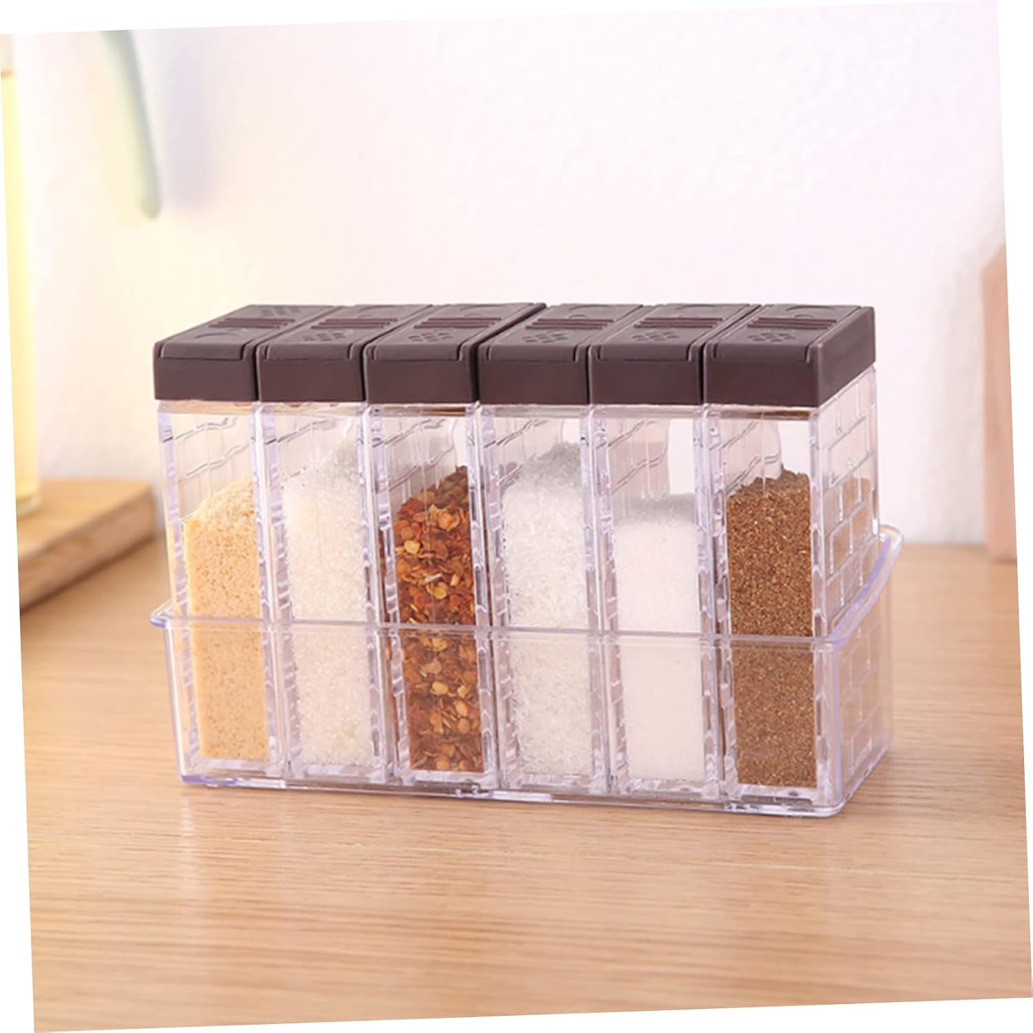 Spice Bottles Salt Pepper Shakers Condiment Containers Shaker Lids Leakproof for Home Kitchen