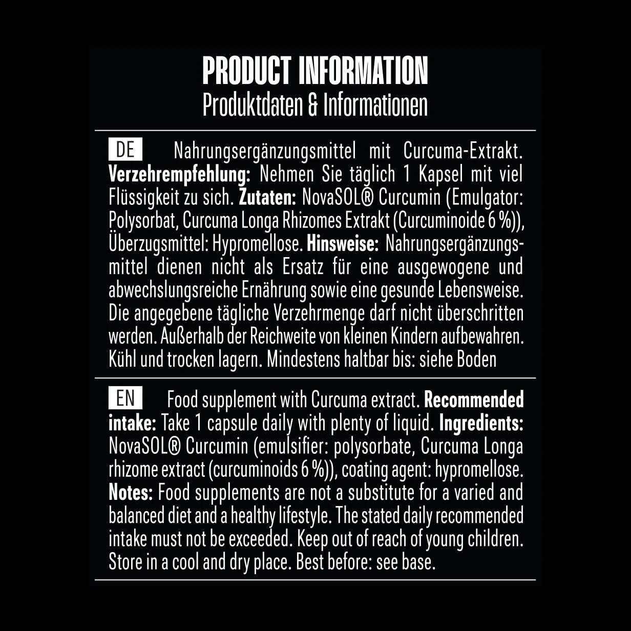 Big-Zone Curcumin Curcuma (Kurkuma) NovaSol® Curcumin Made in Germany | 90 Liquid Kapseln