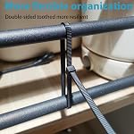 12 Dents Zip de pouce à double face (Bulk 1000 Boîte),70 LBS Résistance à la traction Câblodistribution lourd avec auto-portage réglables en nylon plus durables Bracelets pour l'intérieur extérieur