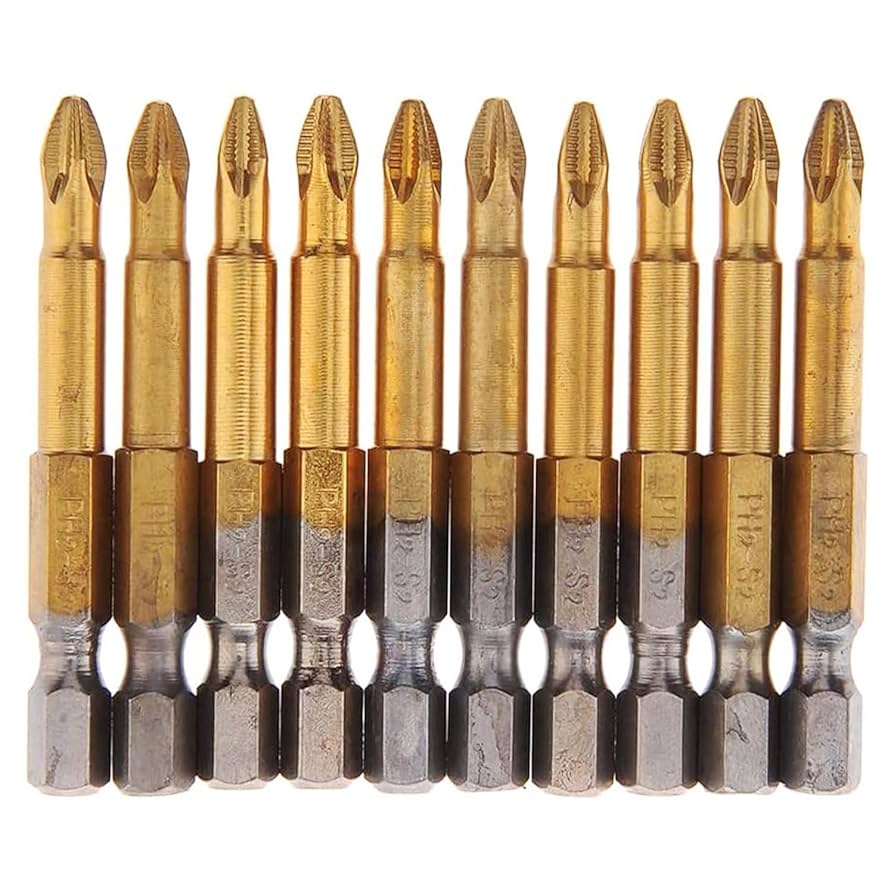 Hex Shank Cross Head Screwdriver Bits PH2 Anti-skid 1/4 Inch