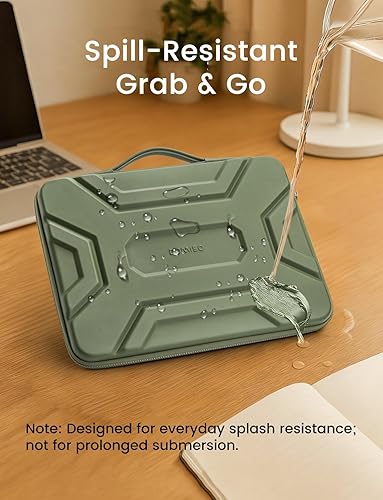 Miniatura 3 de DOMISO Funda para laptop de 17 pulgadas con asa, a prueba de golpes, funda protectora de EVA impermeable para laptop HP Dell Asus Lenovo de 17.3