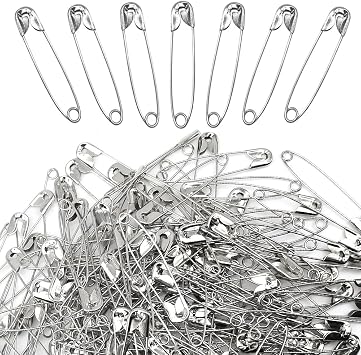 200 Pcs Safety Pins Bulk Sewing Pins Clothing Clips for Home Cloth Sewing Tag 2in, Silver