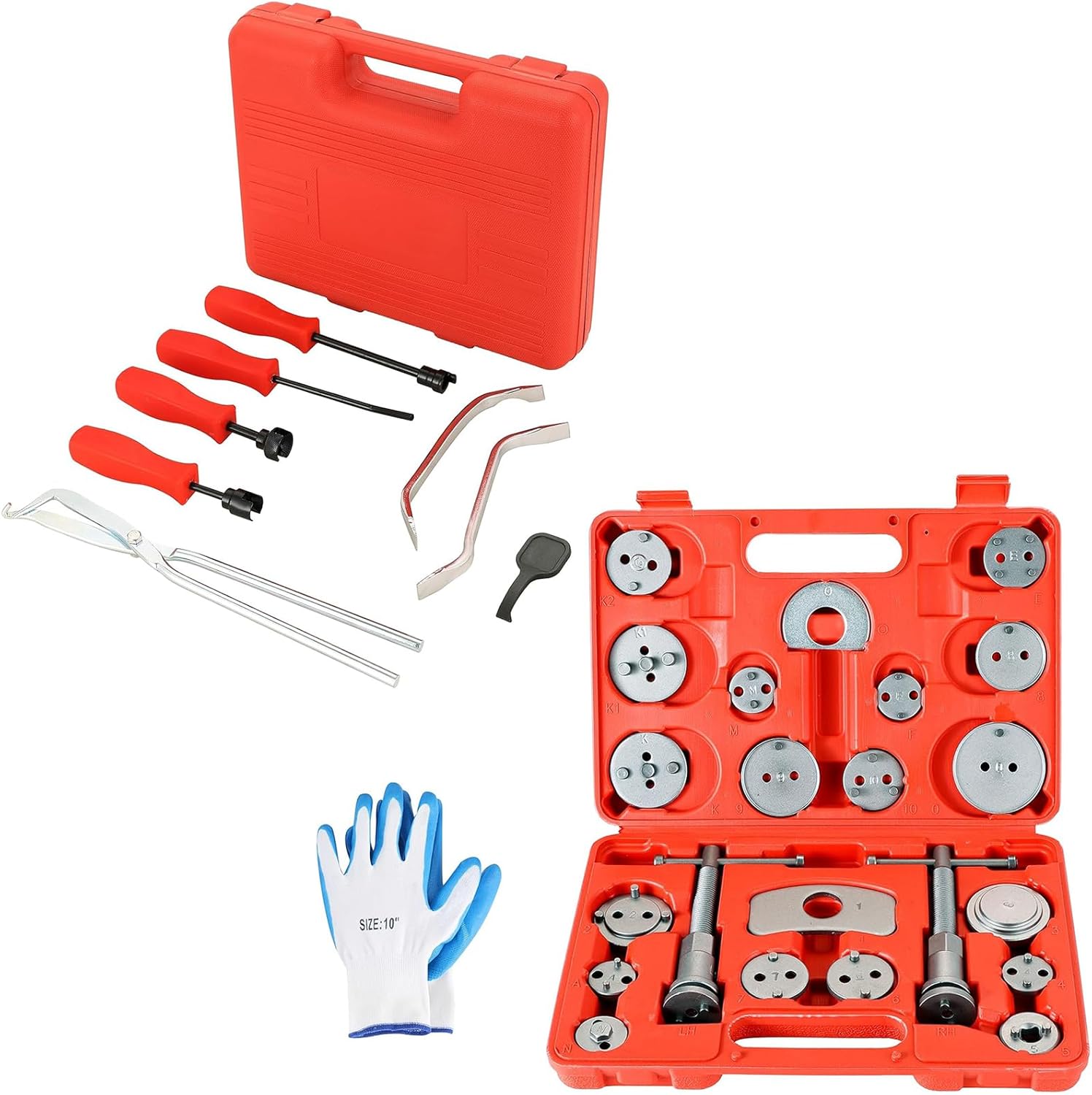 8PCS Drum Brake Tool Kit & Heavy-Duty Disc Brake Caliper Tool Kit