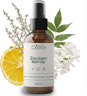 DOG1 Tick Spray for Dogs - Long-Term Tick Protection with Margosa, Saltidine & Coconut Oil - Skin Friendly & Low Odour - Alternative to Spot-on & Tick Collar - Made in Germany - 100 ml product image